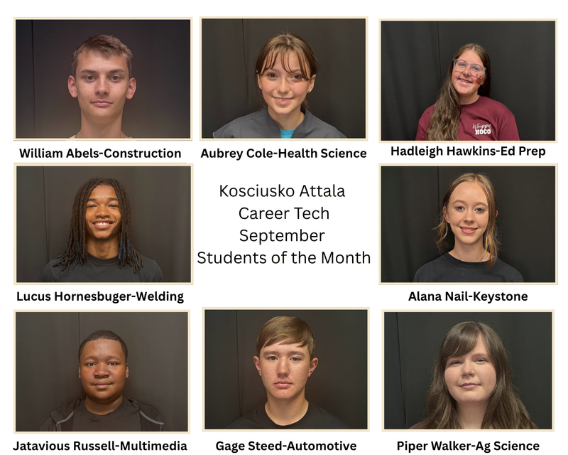 Congratulations to CTC-September Students of the Month!
