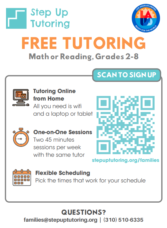 English free tutoring flyer
