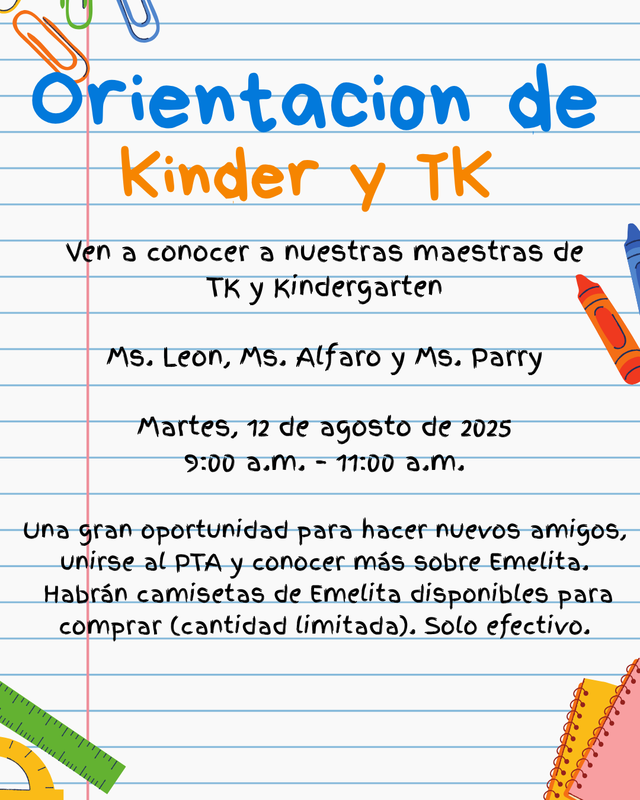 Kinder Orientation