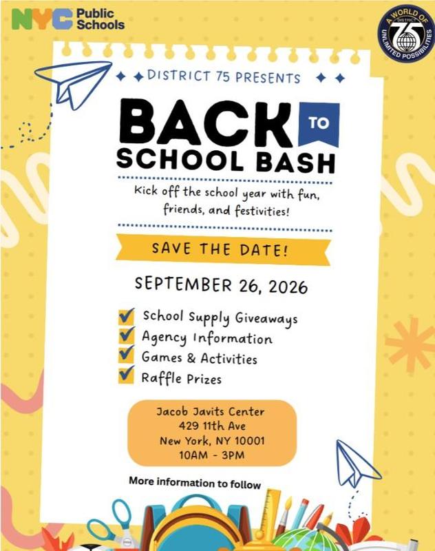 Back to school bash save the date