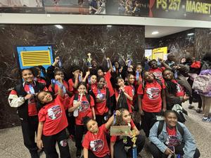 Prancing panthers with their medals