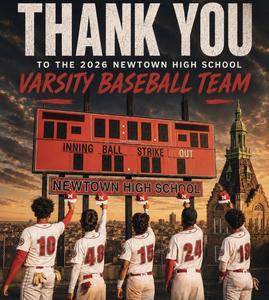 a cool flyer for the newtown varsity baseball team
