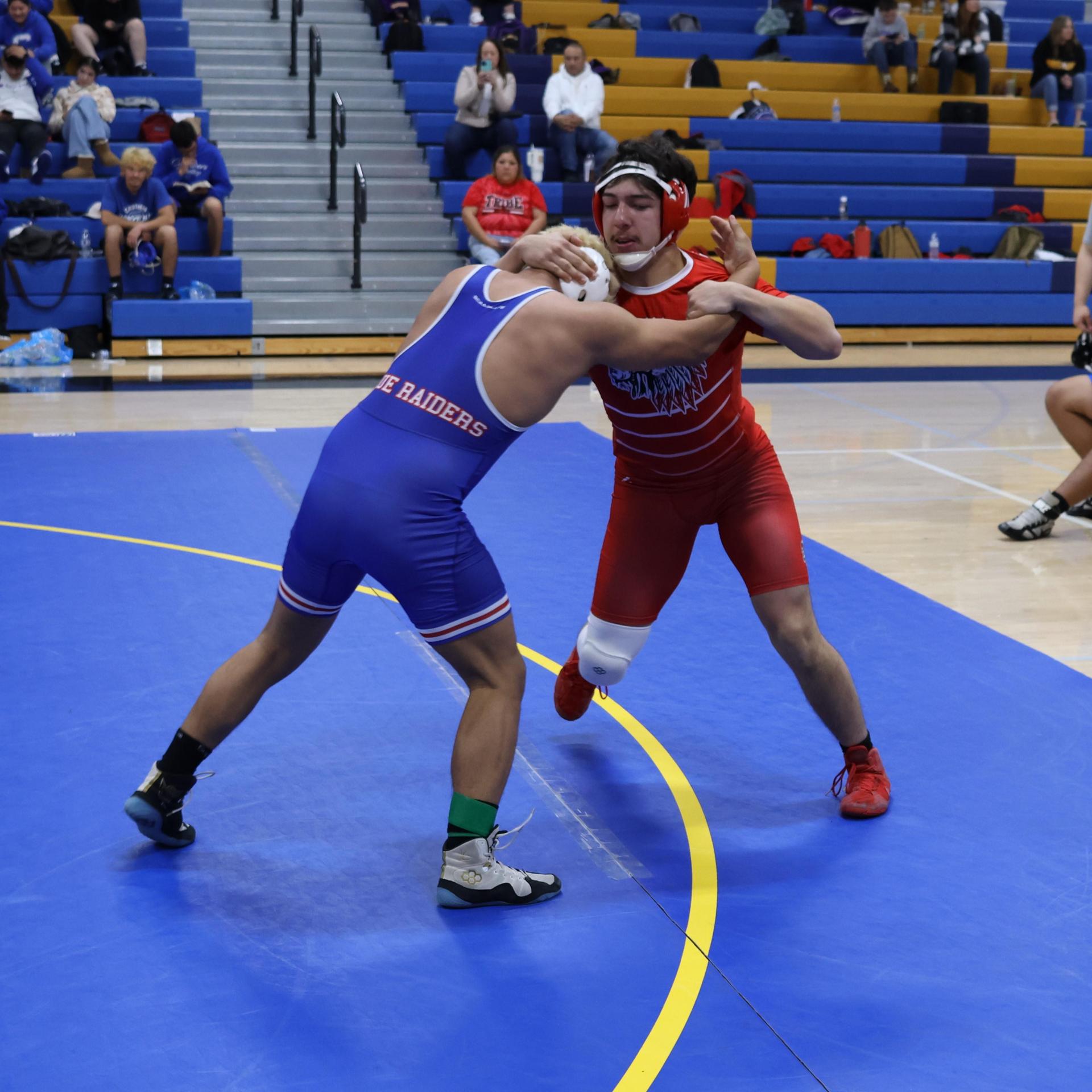 wrestlers in action at parlier