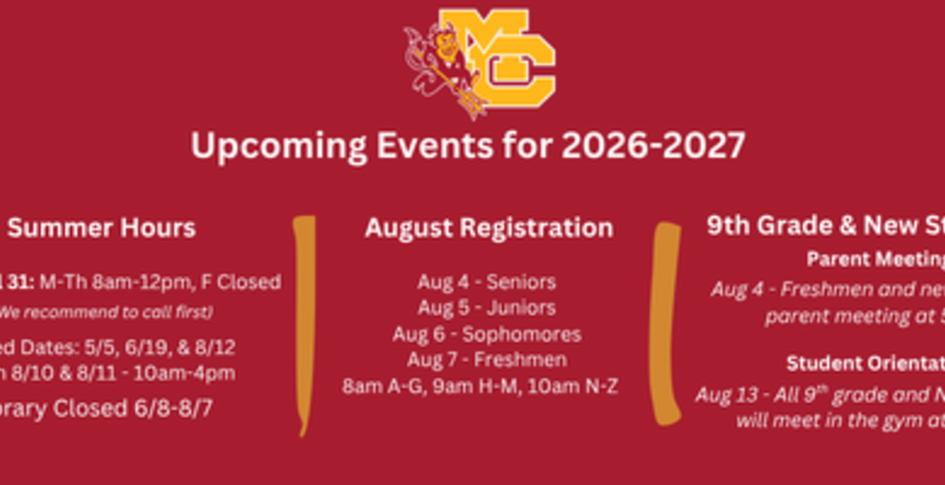 Upcoming Events