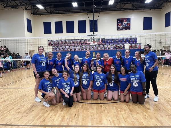 PCMS Lady Pirates defeat West Harrison Middle tonight to claim the championship!