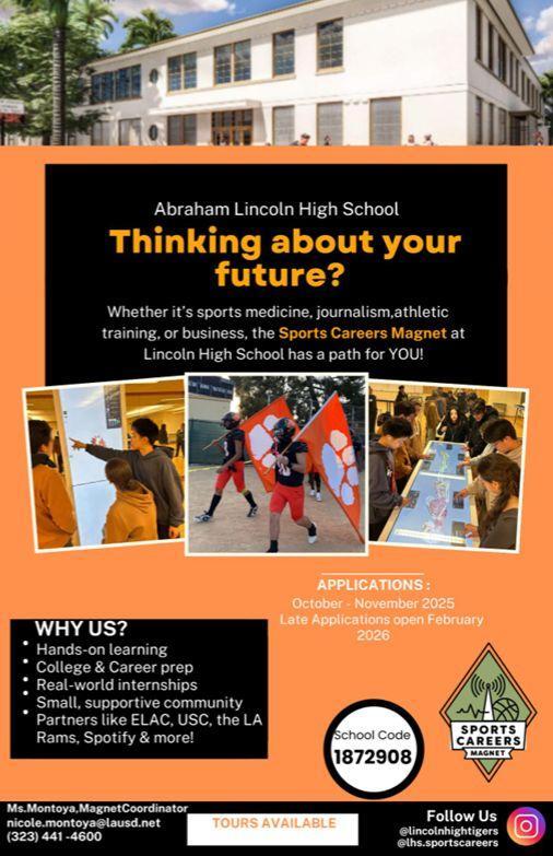 8th Graders, Apply to Our Sports Careers Magnet
