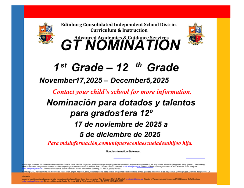 GT Nominations