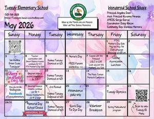 May calendar of events