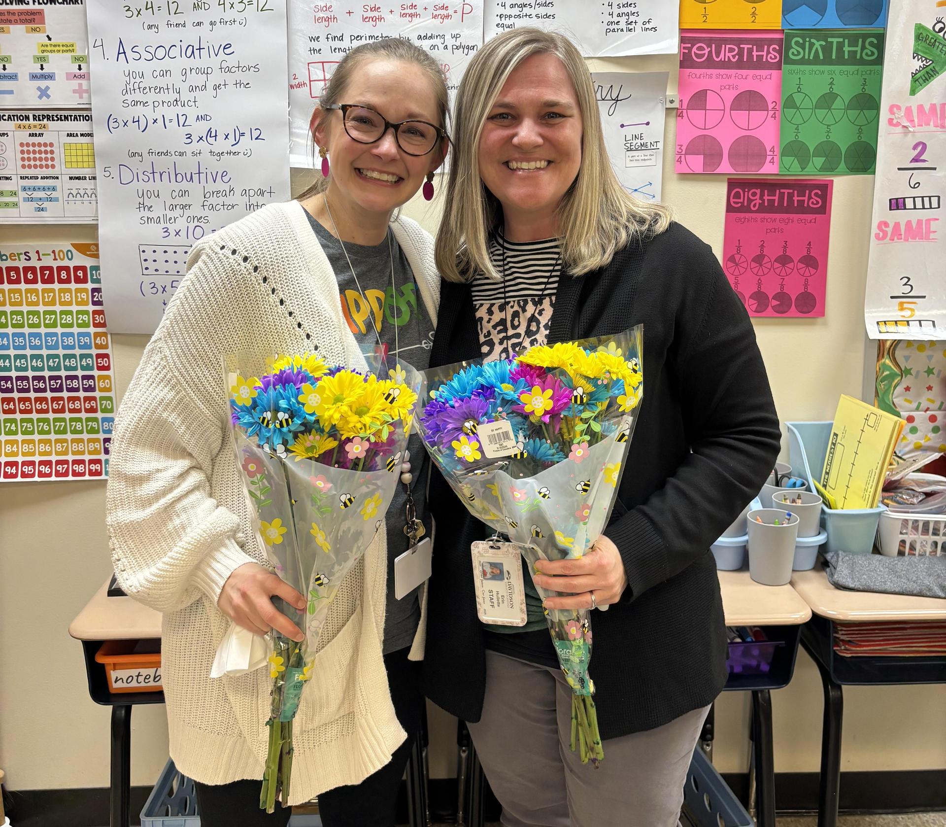  Congratulations to Mrs. Souther-Dixon, our Support Staff of the Year, and Mrs. Hullette, our Teacher of the Year! 