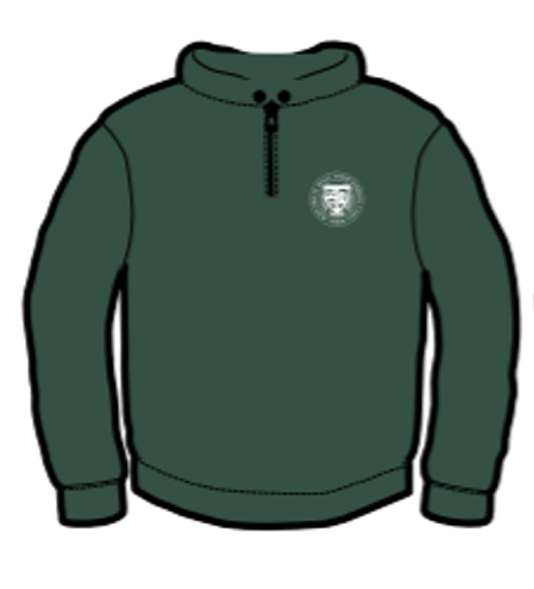 Green Quarter-Zip Sweatshirt