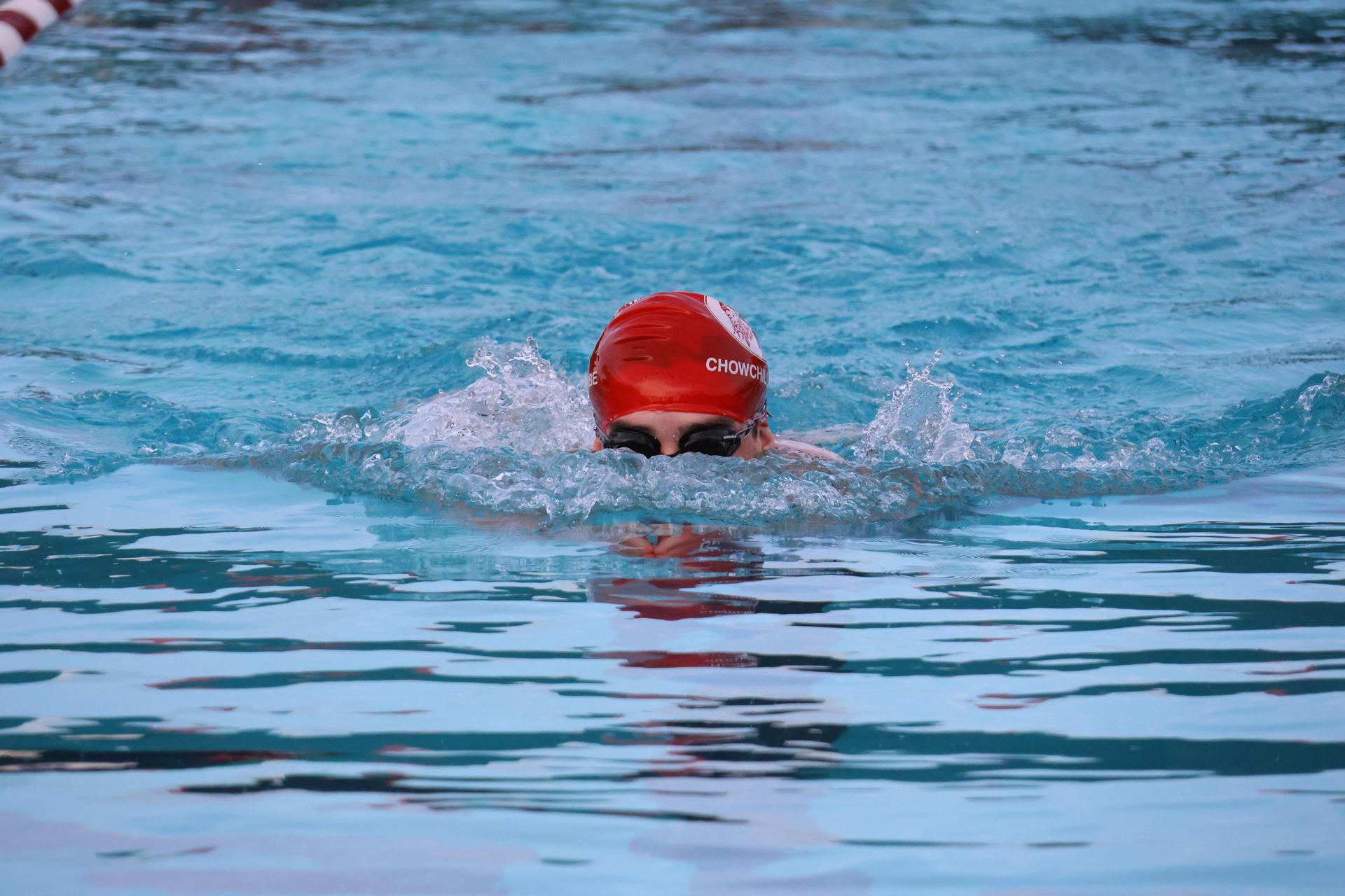 Dyllan Lopez swimming