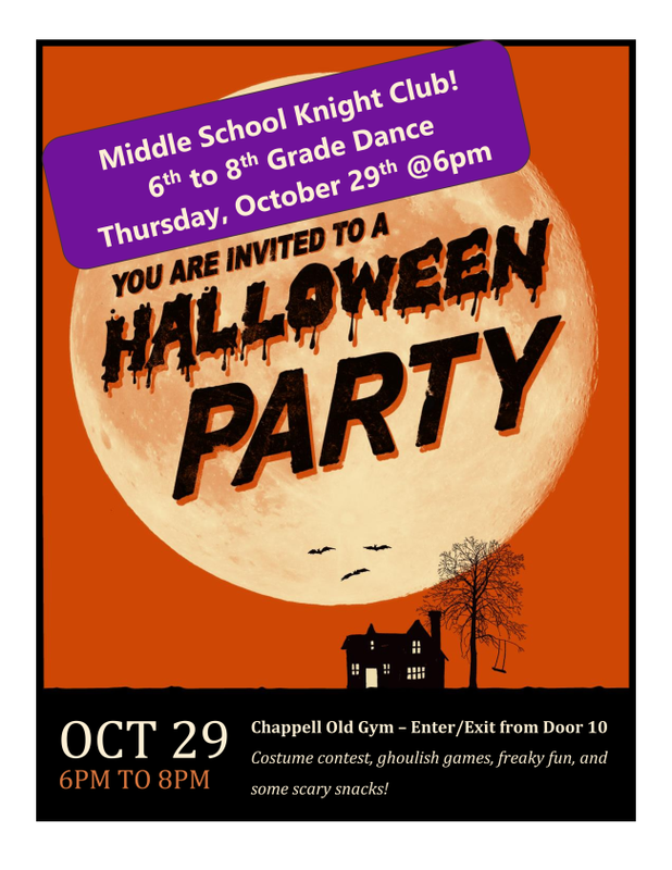 MIDDLE SCHOOL HALLOWEEN DANCE Featured Photo