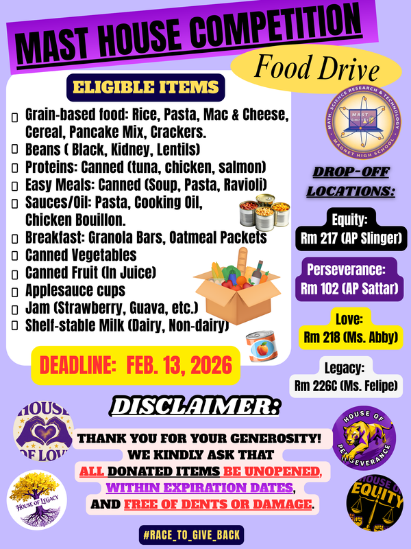 MAST HS FOOD PANTRY HOUSE COMPETITION
