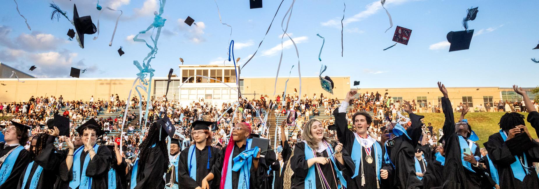 Class of 2026 tosses caps into the air at graduation