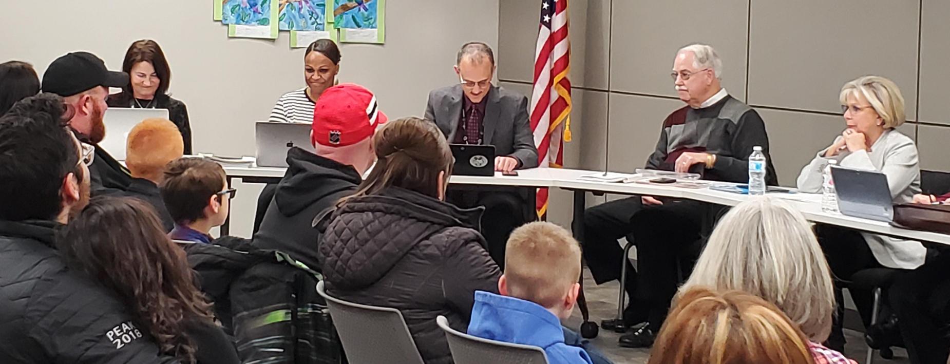 Honoring Karen at the board meeting