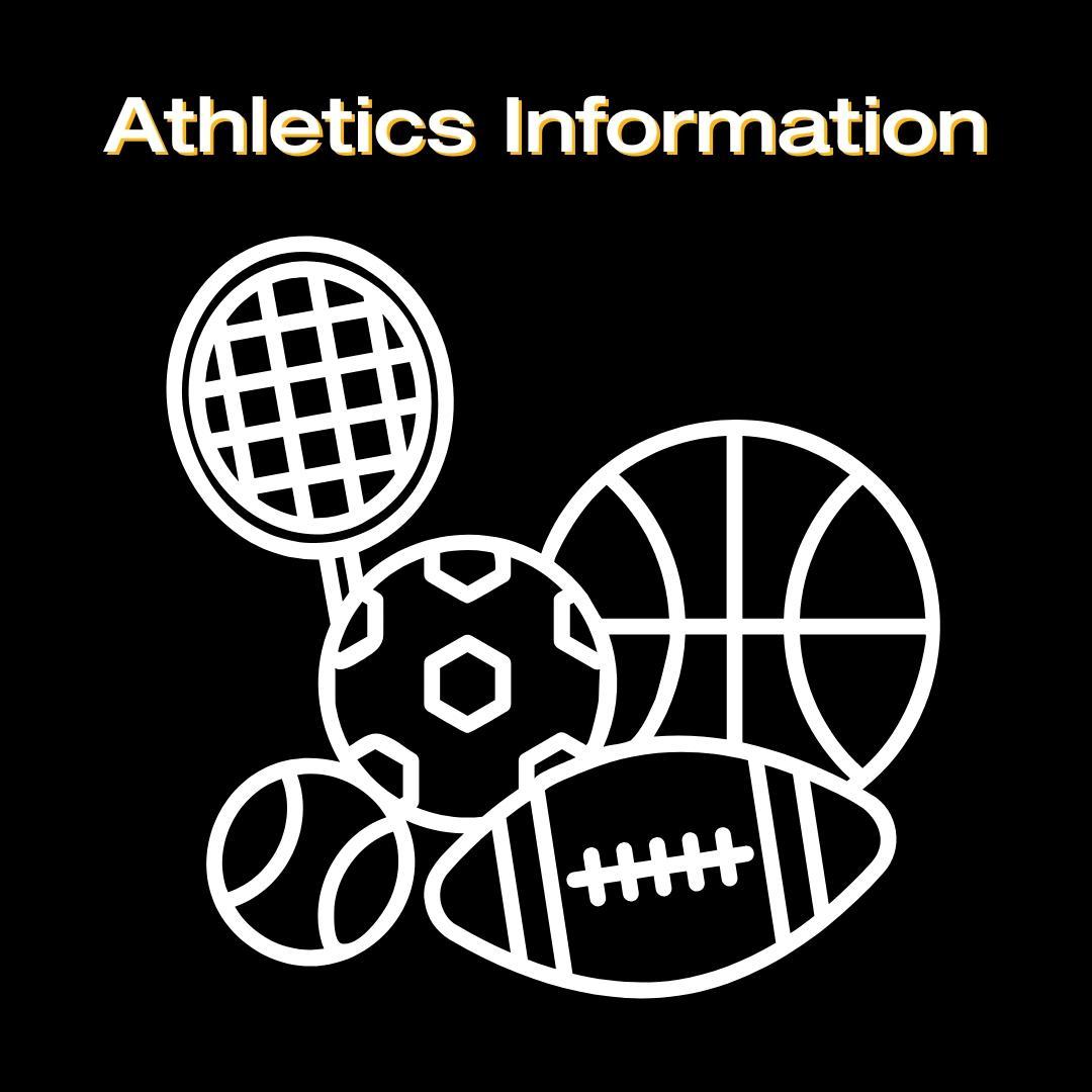 Image States "Athletics Information" with an icon of athletic equipment