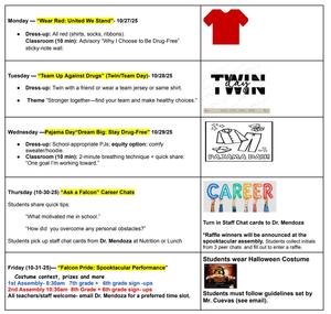 Red Ribbon Week Themed Days 2025