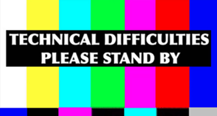 Clip art of technical difficulties