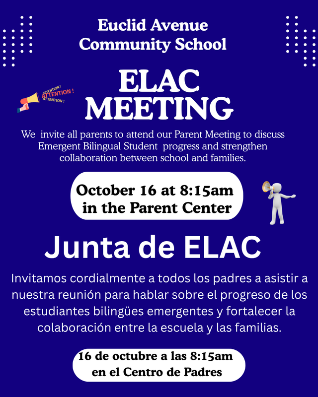ELAC Meeting / Junta de ELAC