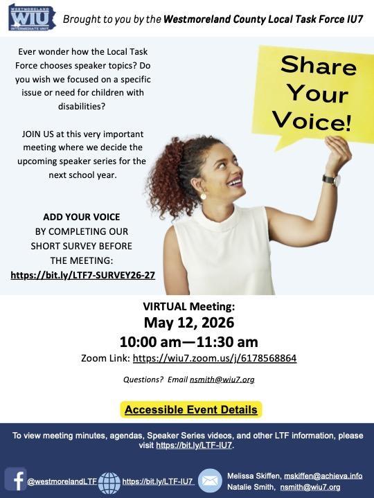 May 12, 2026 10:00 am—11:30 am WIU Task Force Meeting