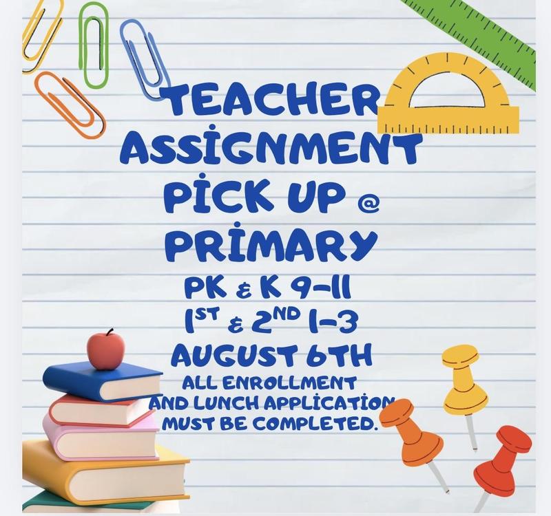 Teacher Assignment Pick Up @ Primary August 6, 2026 Featured Photo