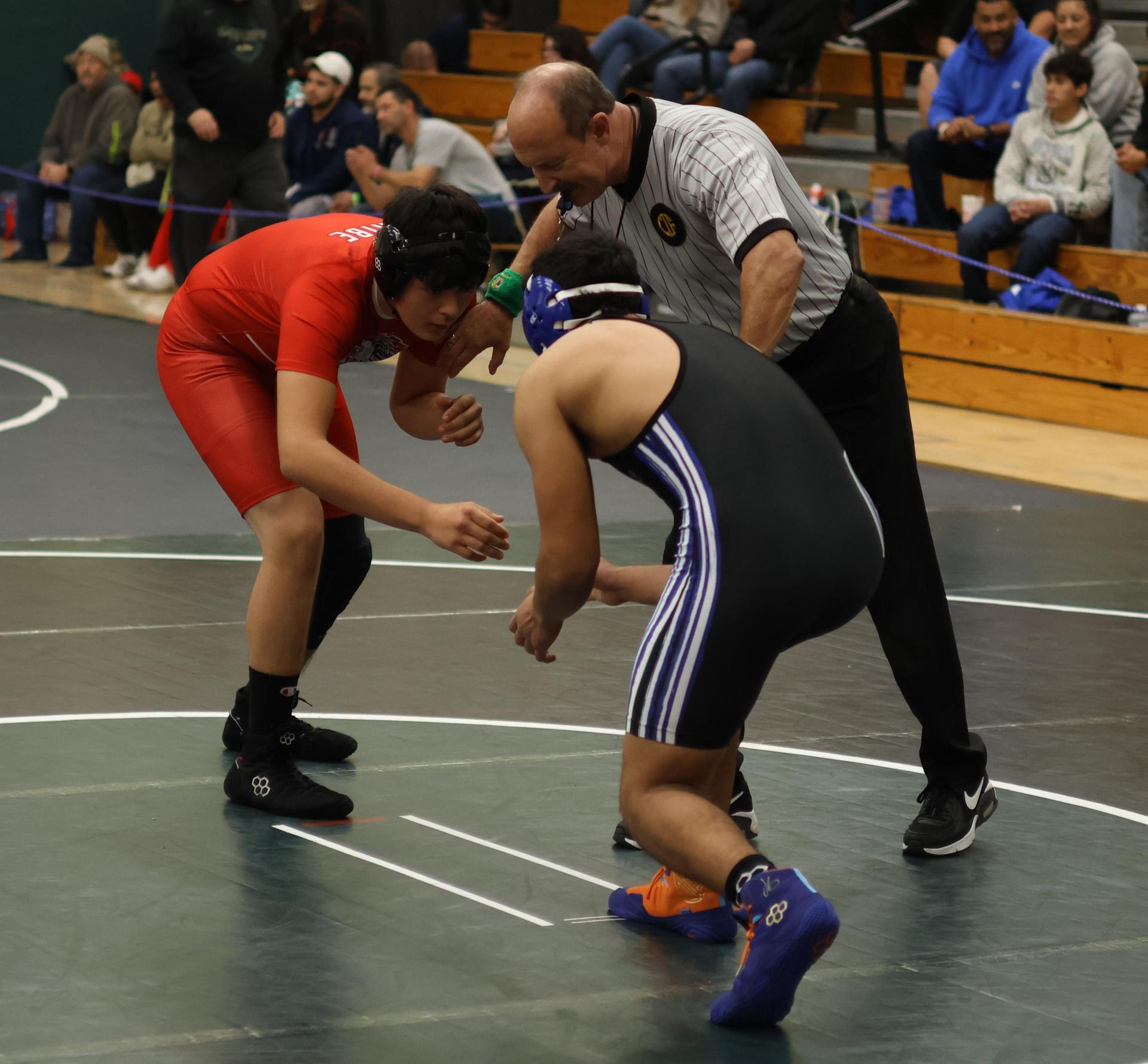 Boys wrestling in the Liberty Duals event 126