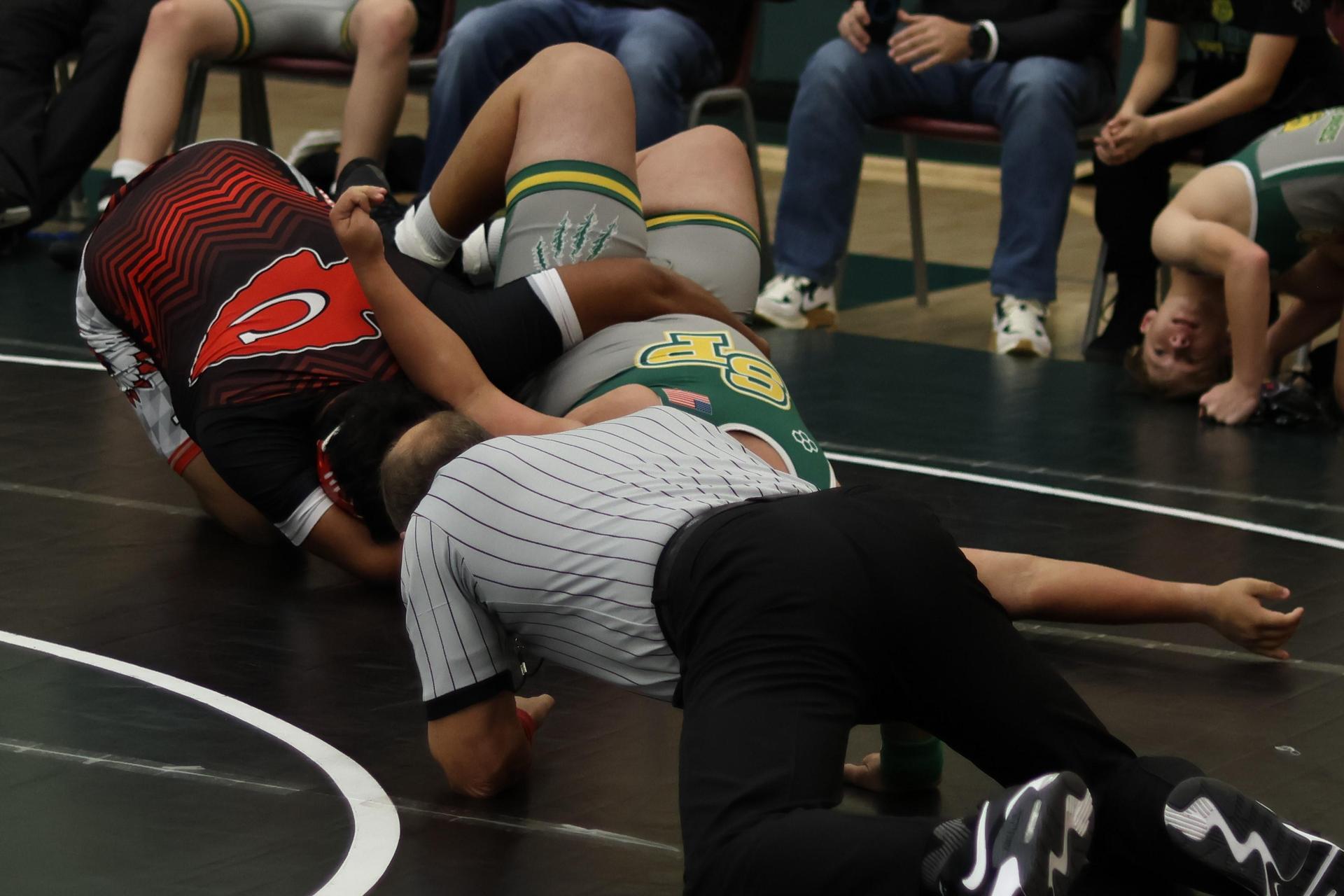 boys wrestling at liberty duals