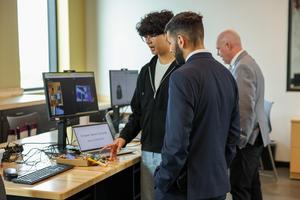 Westview High students provide demonstrations inside new engineering building