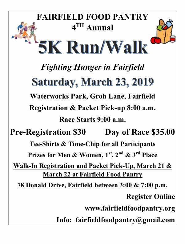 Fairfield Food Pantry 5K Run/Walk March 23 - Still Time to Register! Featured Photo