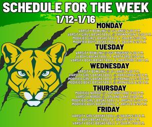 Sports schedule ending 1/16