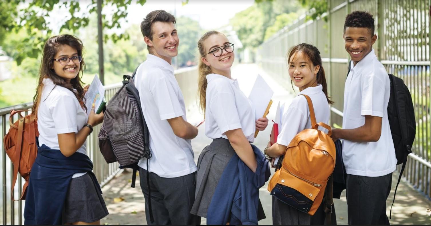 Students lined up