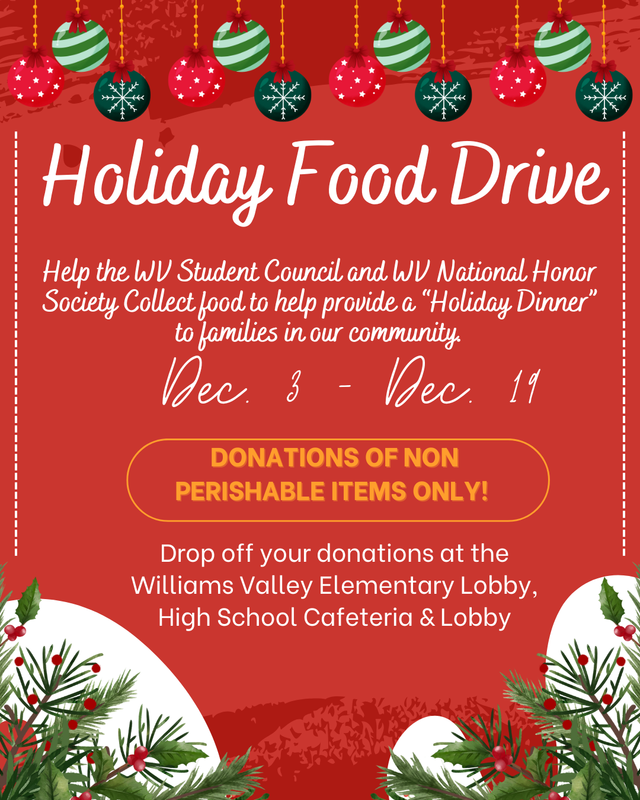 Holiday Food Drive Flyer