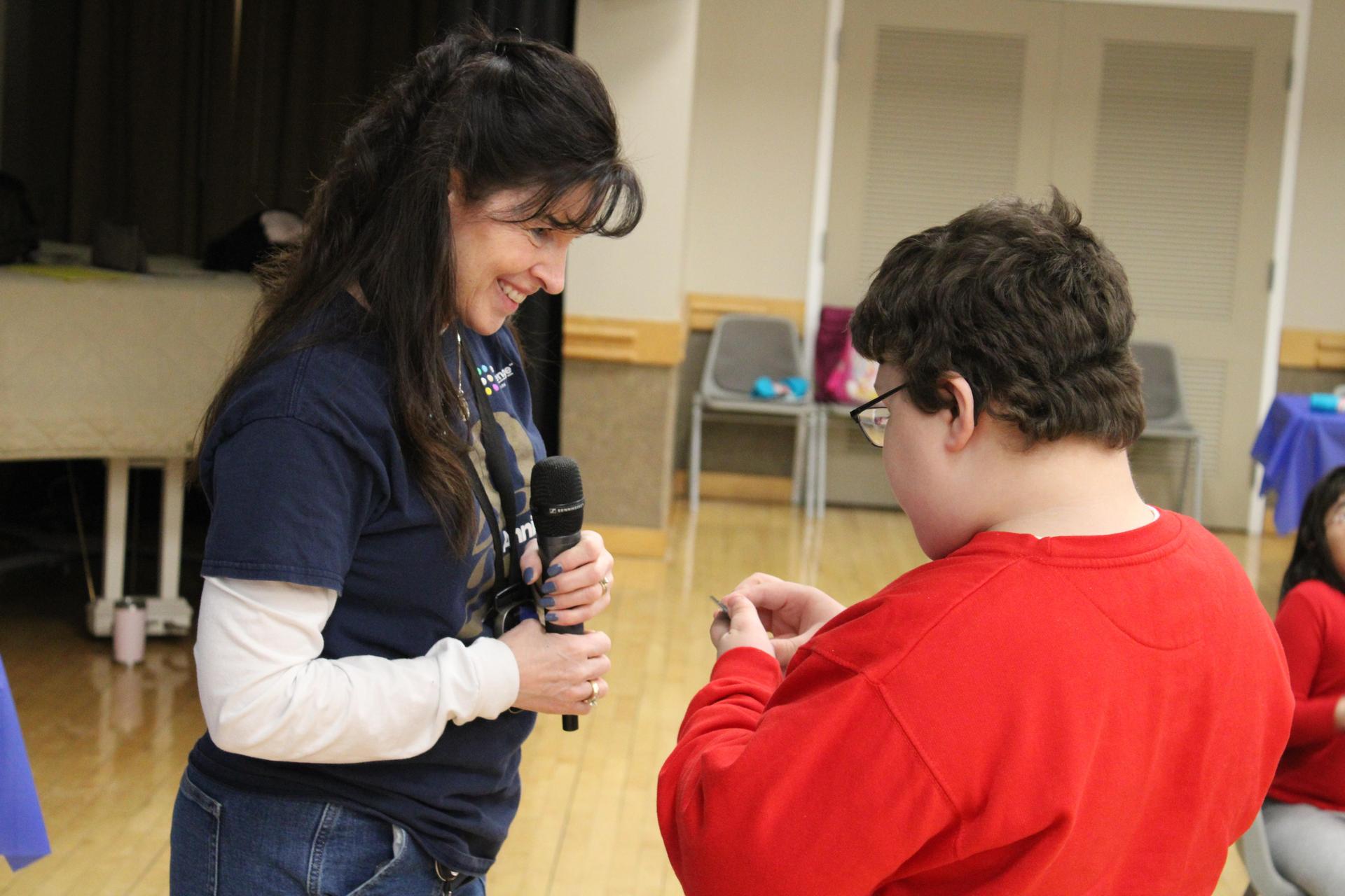 Holly Russel with student