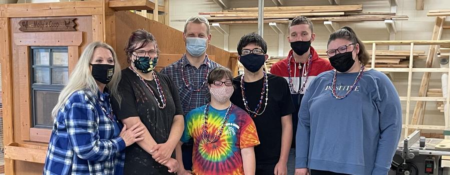 Mr. Royer's Adaptive Technology class built a chicken coop from the ground up!