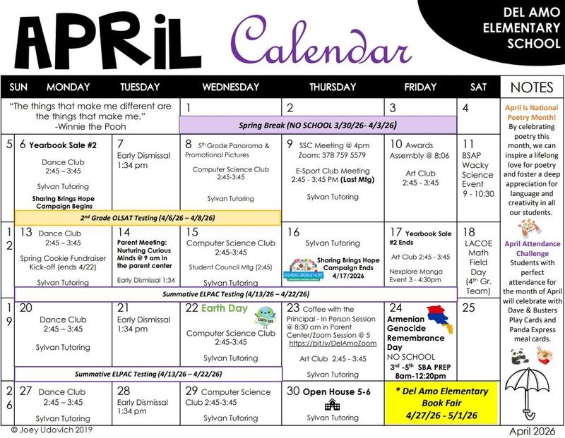 April Calendar