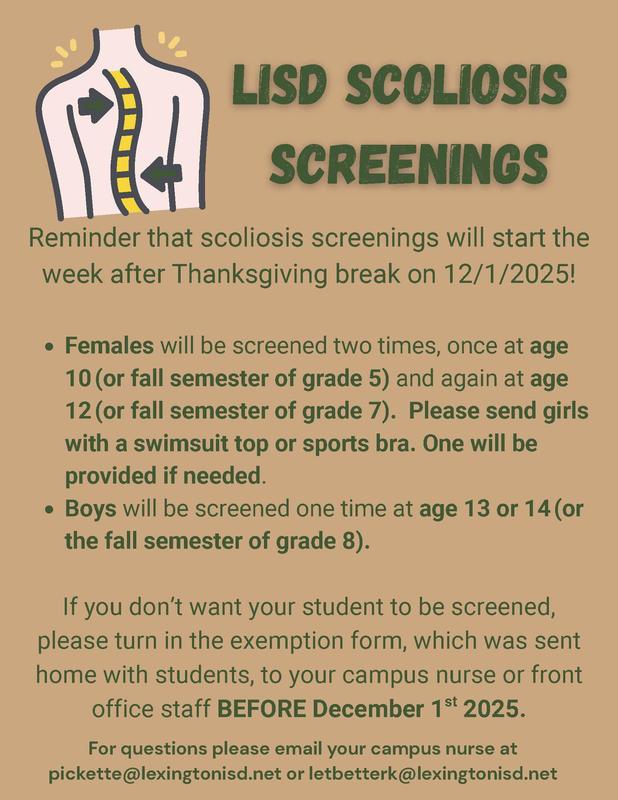 Scoliousis Screenings