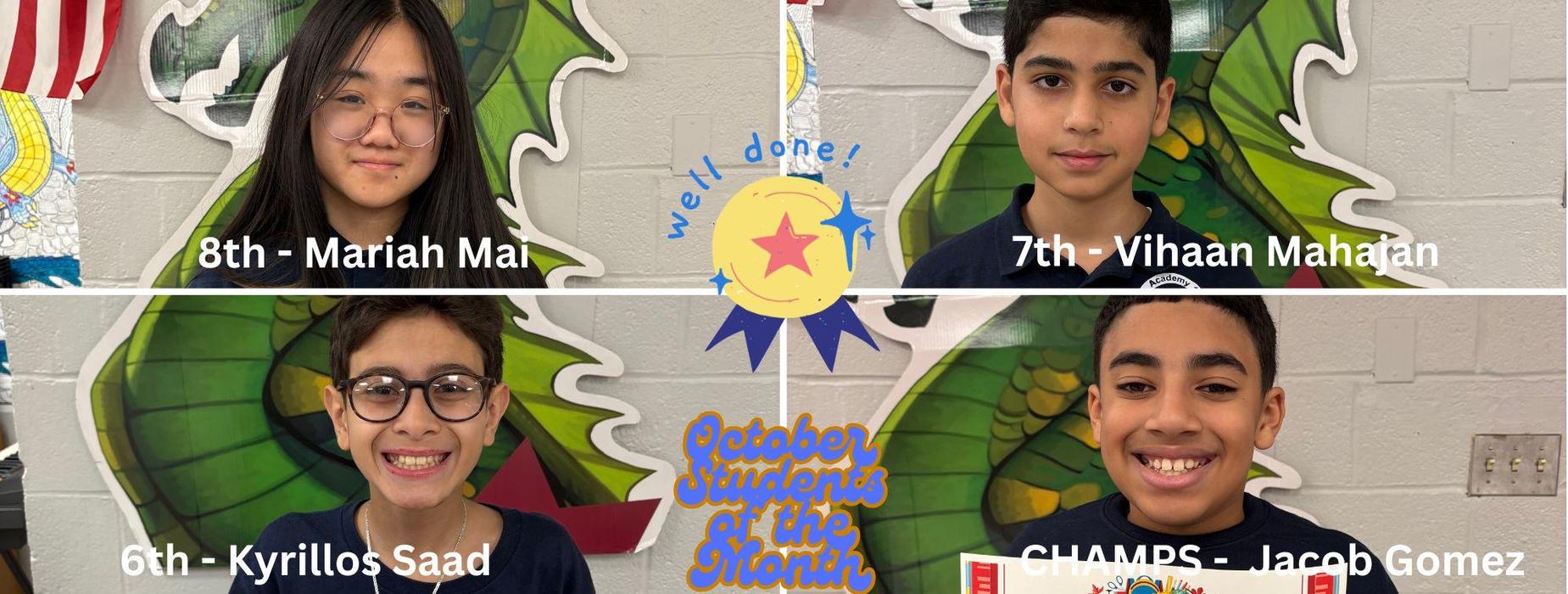 October Students of the Month