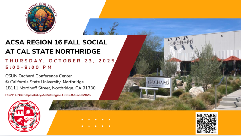 ACSA Region 16 Fall Social Flier