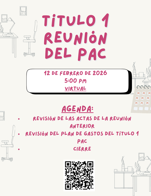Title 1 PAC Spanish Flyer