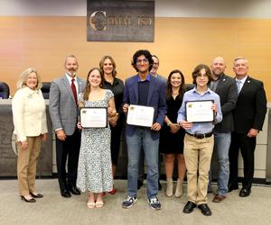 National Merit Semifinalists with Board of Trustees 2025