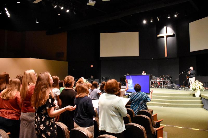 Staff worshipping