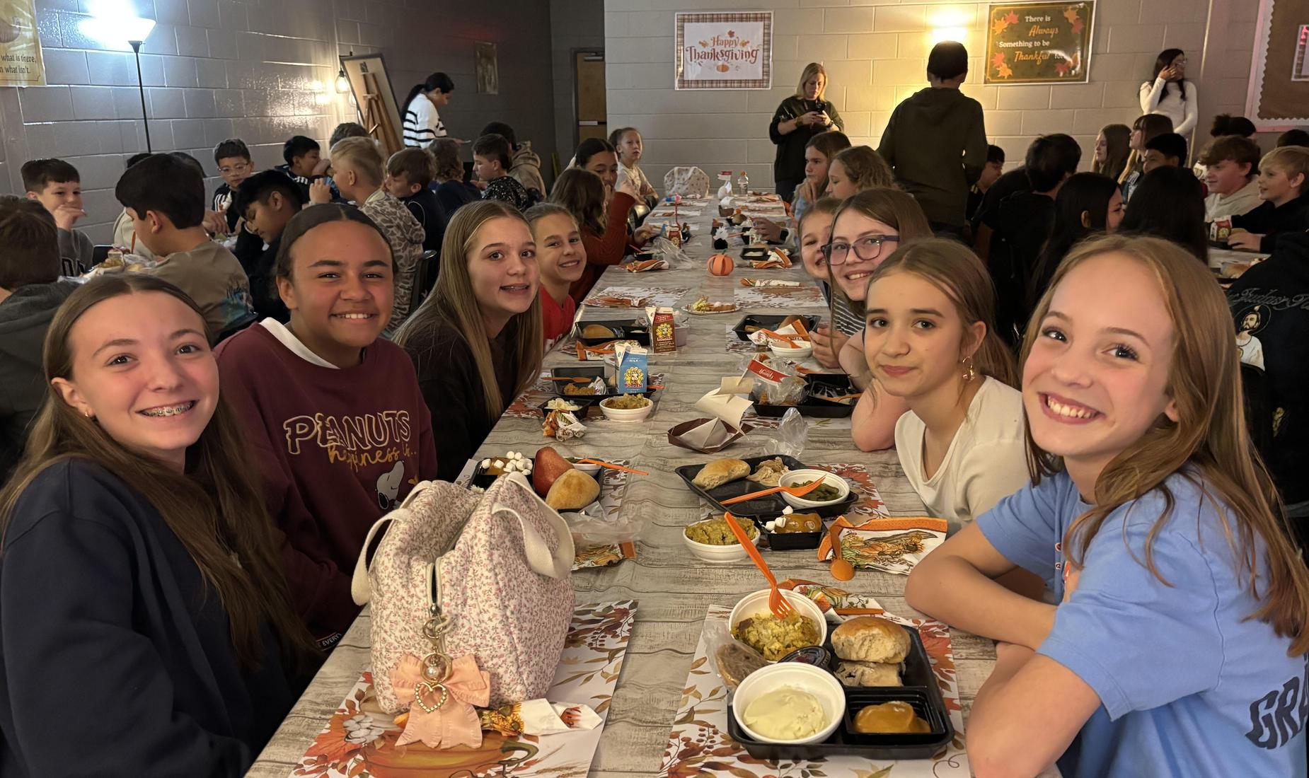 Students participate in our annual Thanksgiving Feast