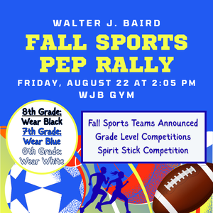 Fall Sports Pep Rally Poster