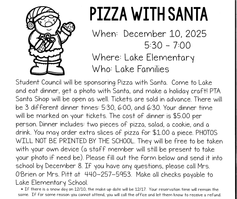 Pizza with Santa