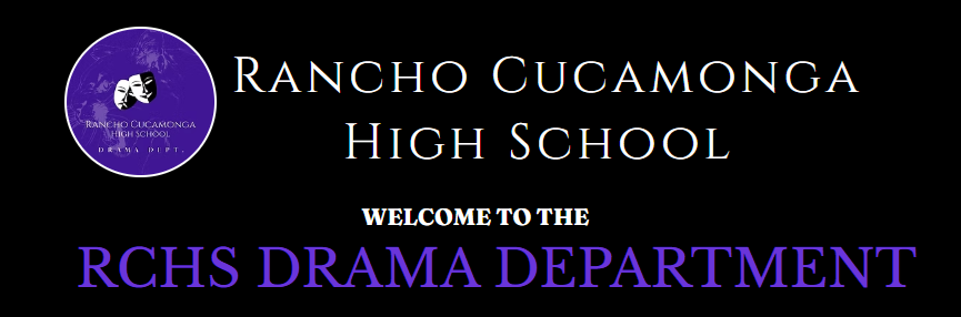 Black banner with RCHS Drama Department