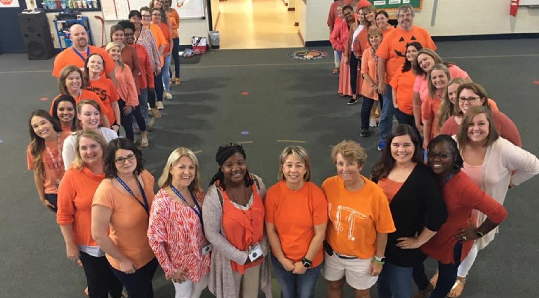 JMMS teachers and staff during Unity Day 2019.