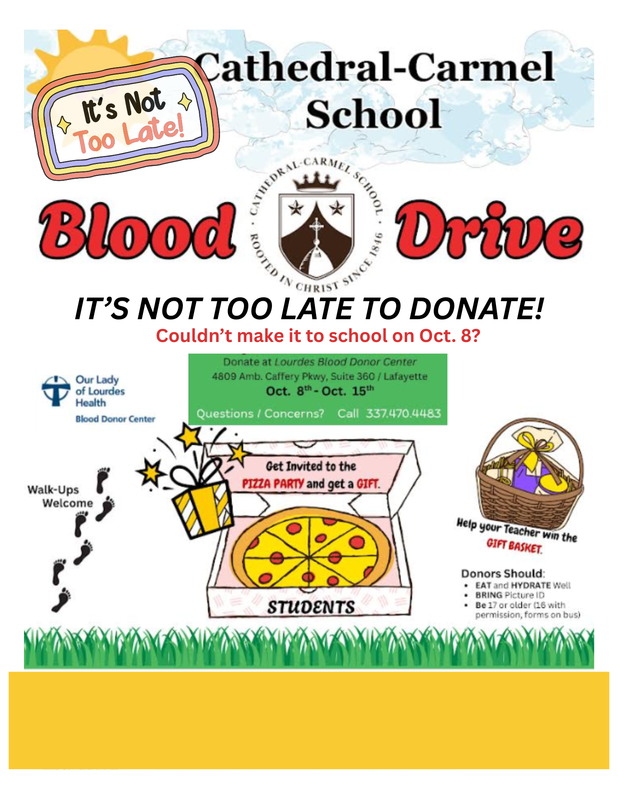 You can still DONATE! Lourdes Blood Drive
