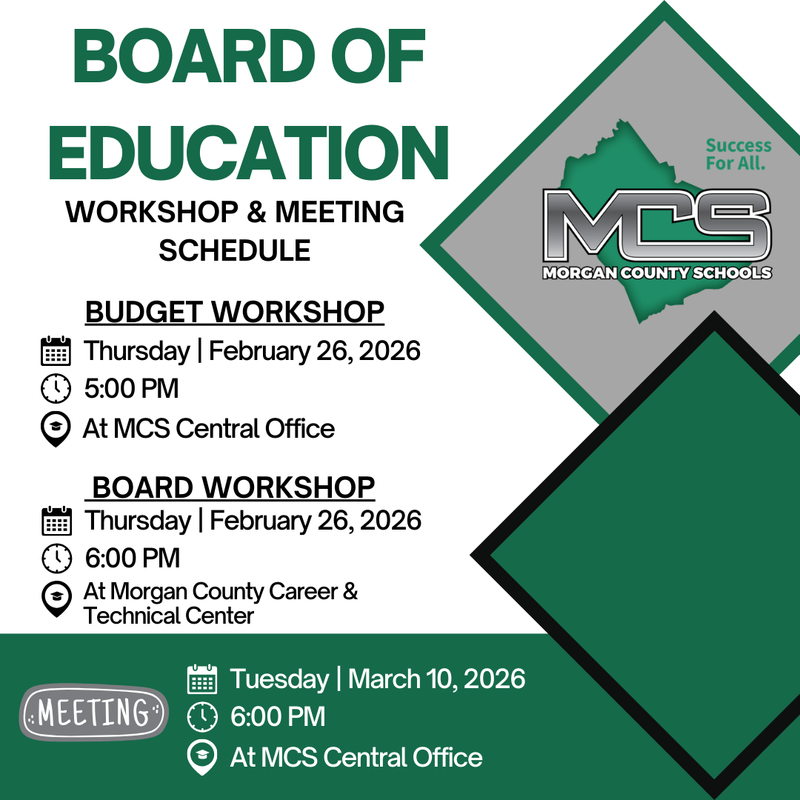 Board of Education Workshop & Meeting information