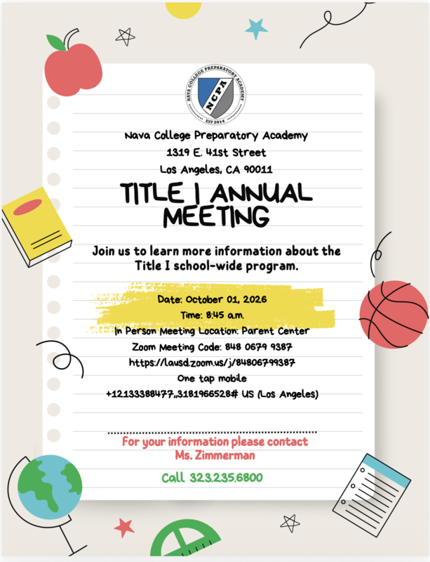 Title I Meeting English