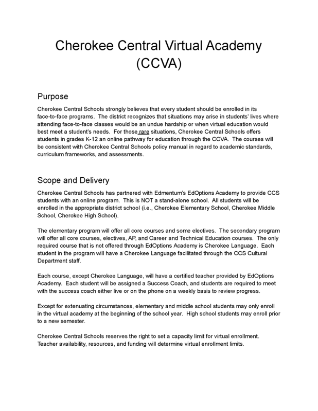 Cherokee Central Virtual Academy
